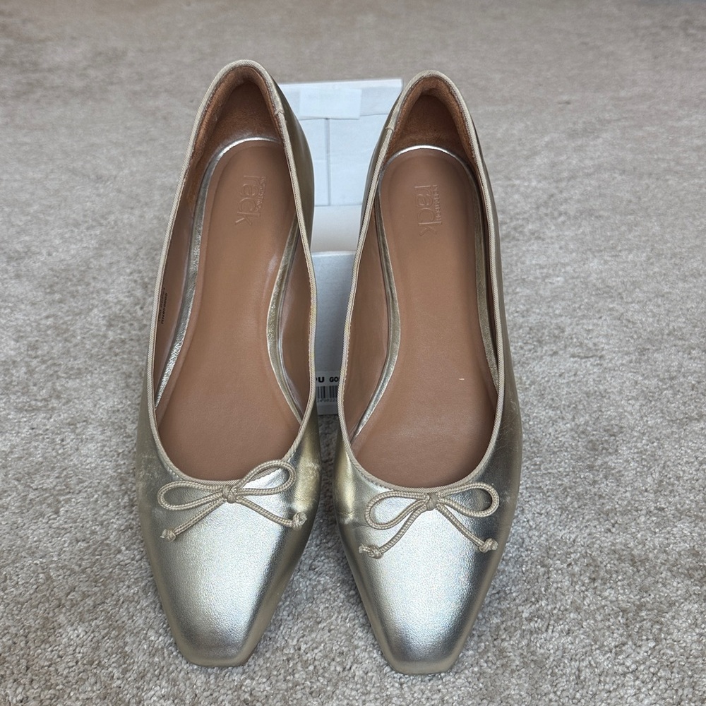 Nordstrom Rack Gold Metallic Flats